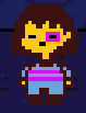 Frisk après avoir utilisé le téléscope de Sans.