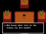 Un panneau du cours d'Art à la fin de la True Pacifist Route